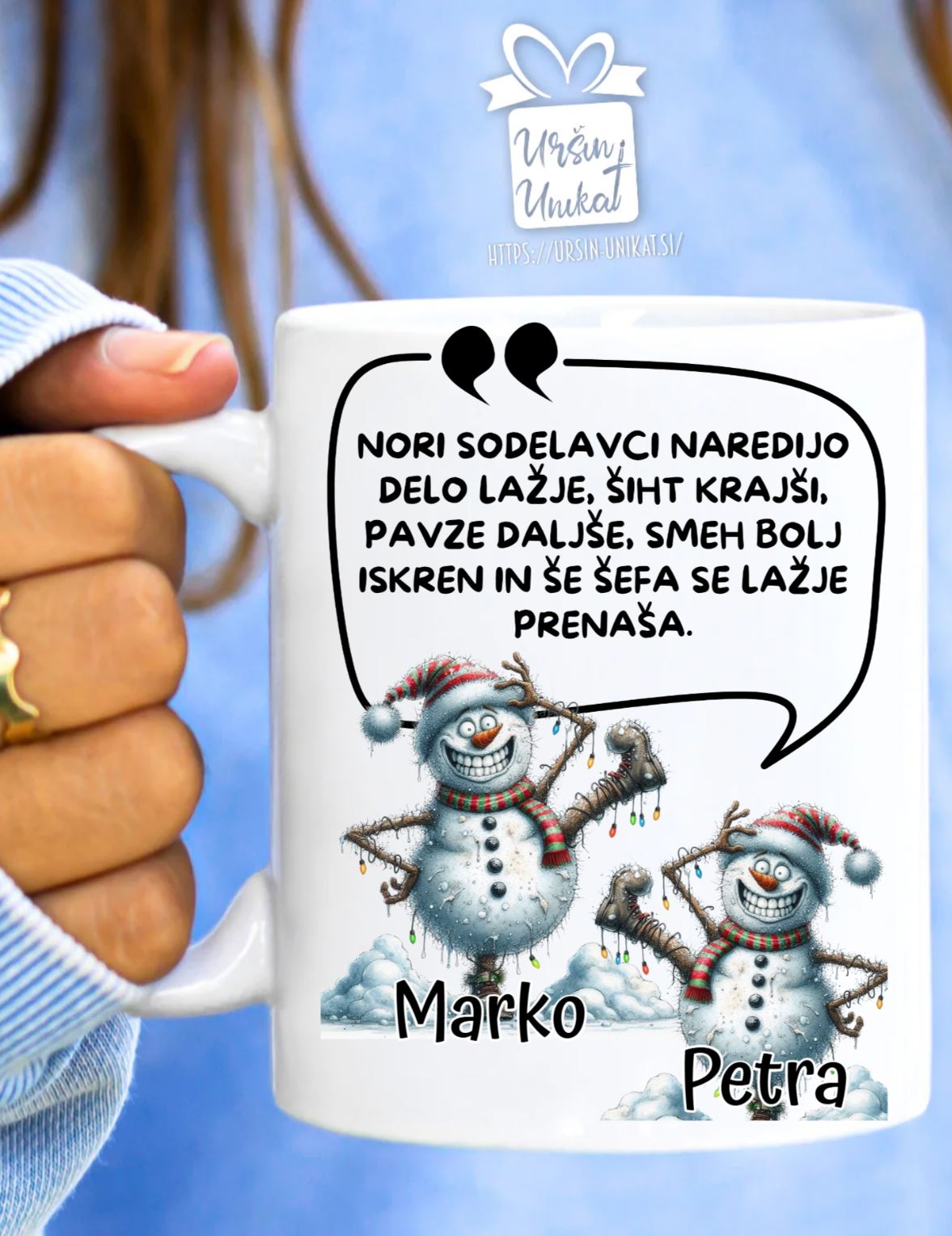 Skodelica "Nori sodelavci" - Smešno Božično darilo