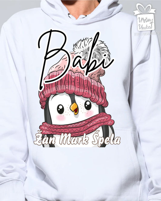 Hoodie/pulover: Babi - mama - oma - Z IMENI OTROK - Božično darilo