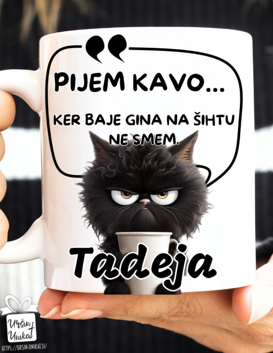 Keramična ali emajlirana skodelica "Gin"