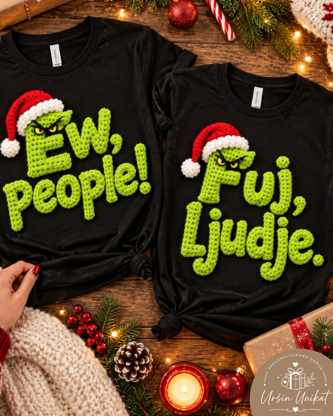 Ew, people/Fuj ljudje - črna majčka ali hoodie | Uršin Unikat