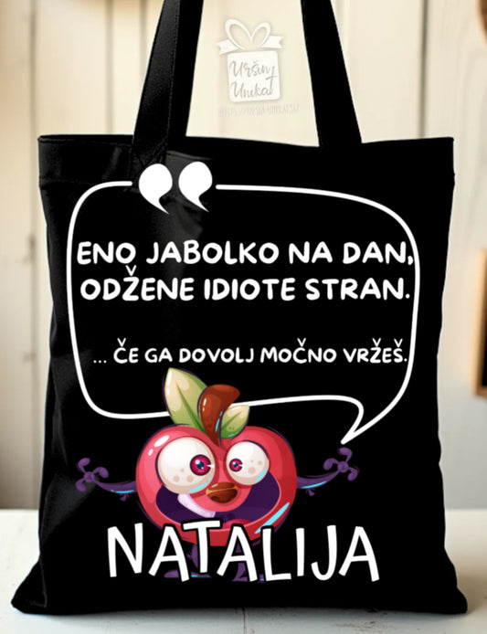 BOMBAŽNA VREČA - JABOLKO - smešno darilo