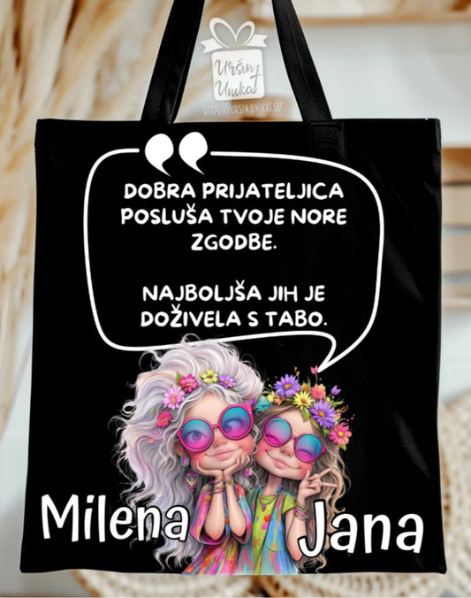 BOMBAŽNA VREČA - PRIJATELJICA - darilo za najboljšo prijateljico
