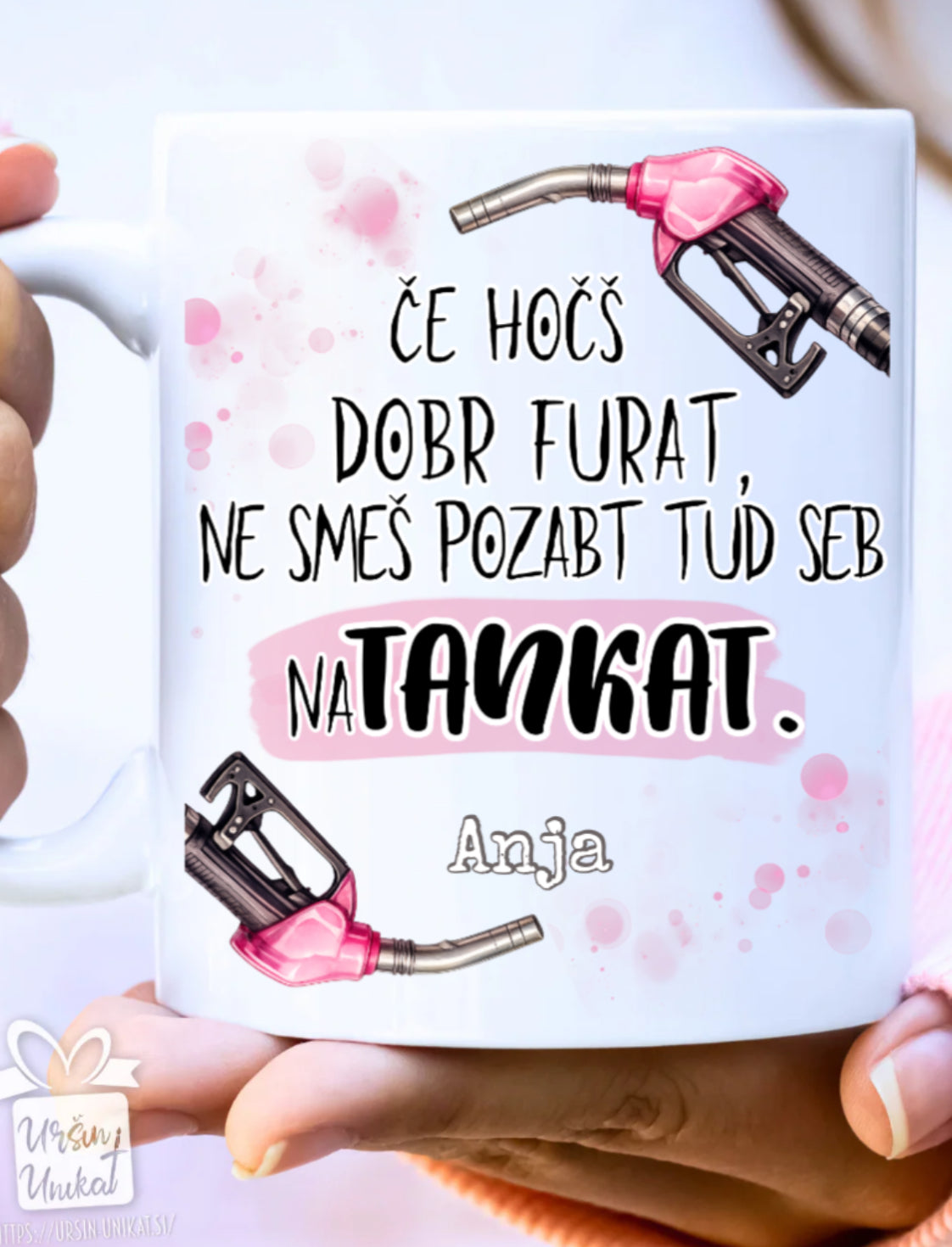 Skodelica/flaška - “Tud seb’ natankat”