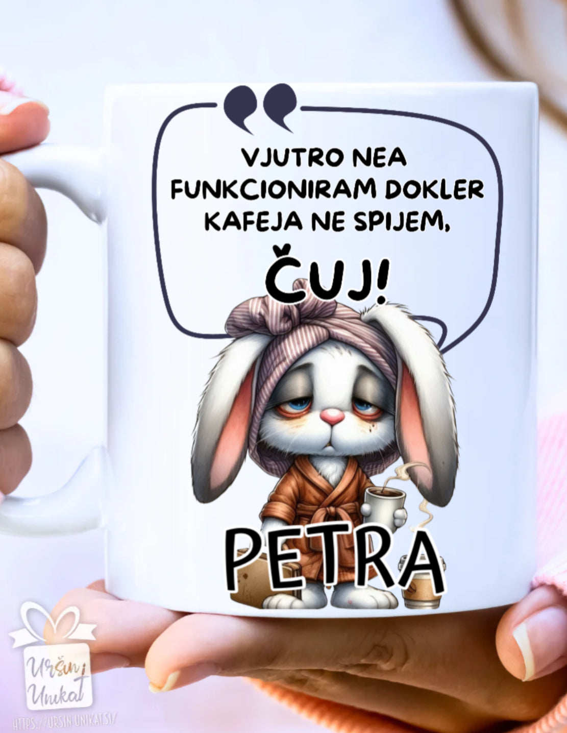 Keramična skodelica “VJUTRO” - darilo za štajerca “ČUJ”