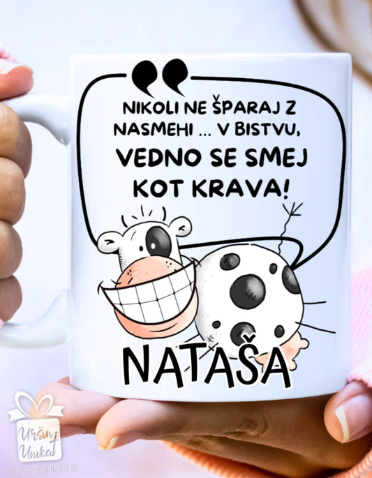 SKODELICA "Smej se kot krava” - smešno darilo