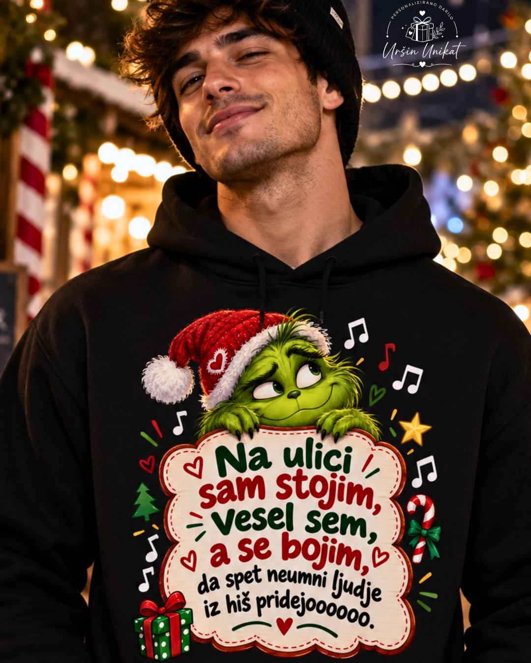 Majica ali hoodie - Na ulici sam stojim - smešno Božično darilo