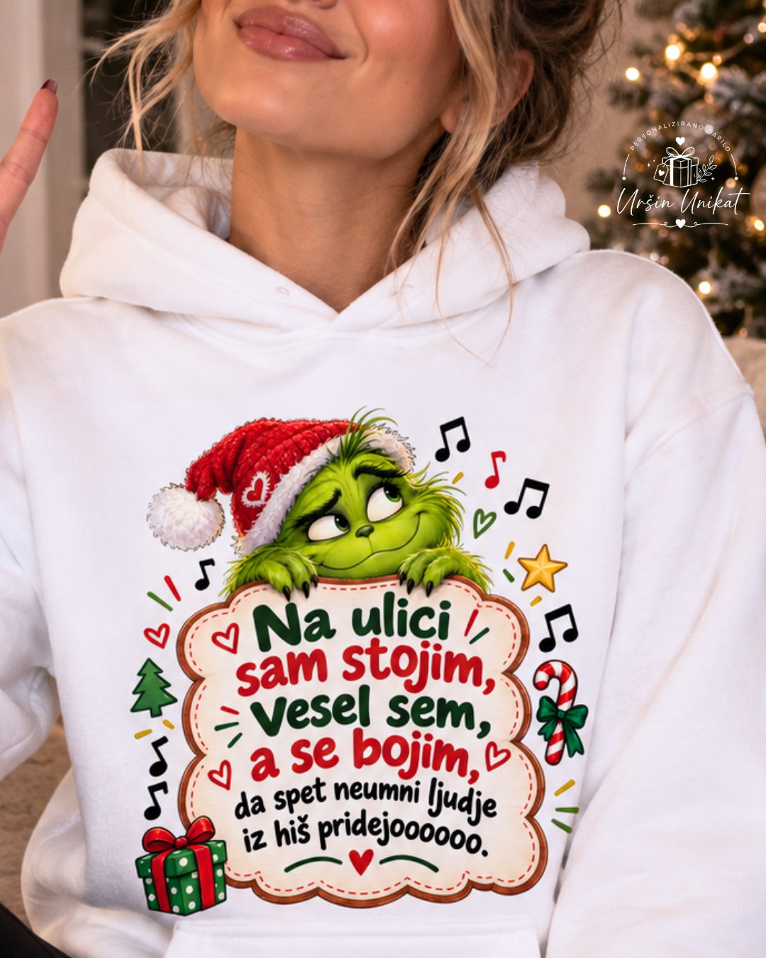 Majica ali hoodie - Na ulici sam stojim - smešno Božično darilo