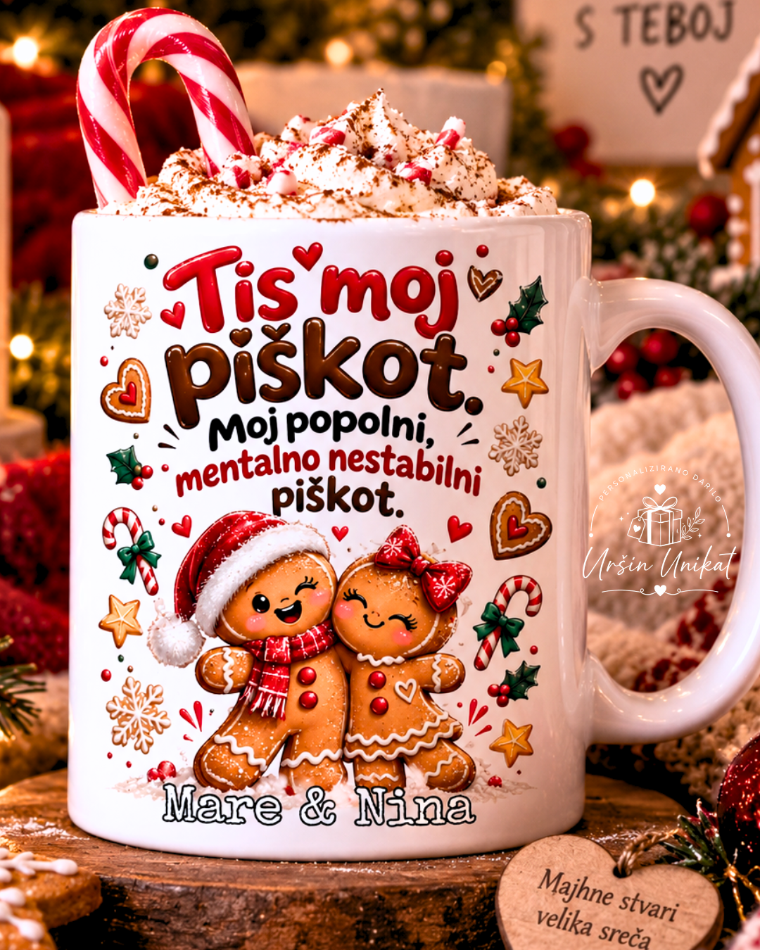 SKODELICA/FLAŠKA - “Tis moj piškot.” - Smešno Božično darilo zanjo ali zanj