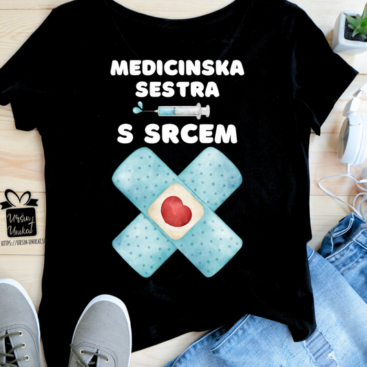 Bombažna majica - medicinska sestra