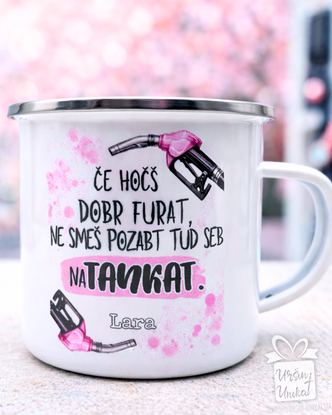 Skodelica/flaška - “Tud seb’ natankat”