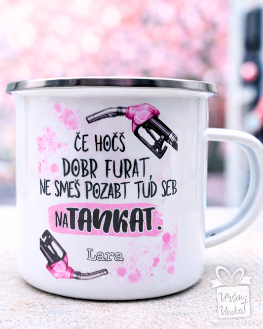 Skodelica/flaška - “Tud seb’ natankat”