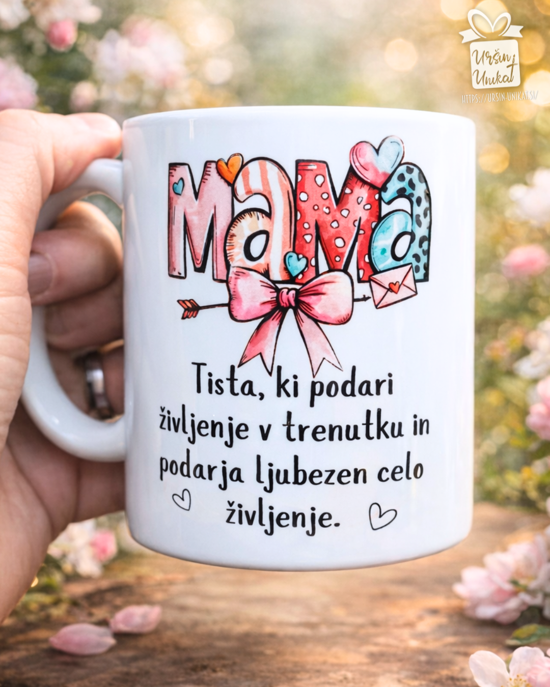 SKODELICA/flaška “Mama” - ljubezen “Darilo za materinski dan”