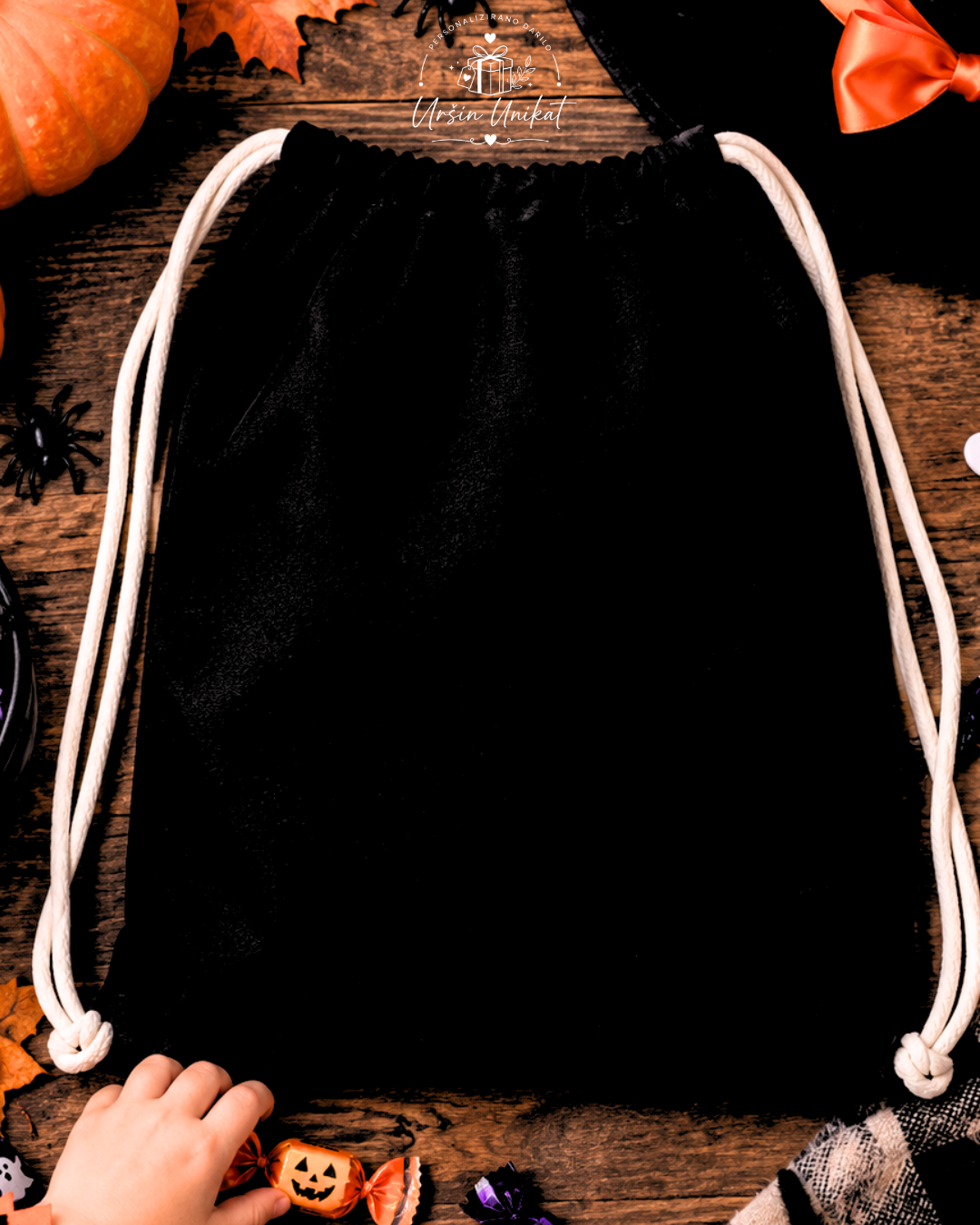 VREČA/NAHRBTNIK - “Danes strašim za sladkarije - duhec” - Haloween - Noč čarovnic