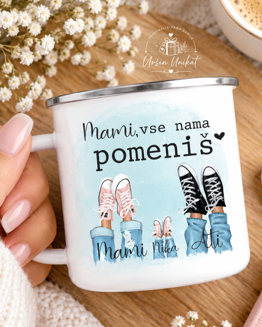 Skodelica/flaška "MAMI - vse nama/nam pomeniš - ALLSTARKE"