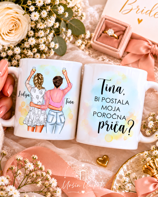 Skodelica "POROČNA PRIČA" - več možnosti bestselling
