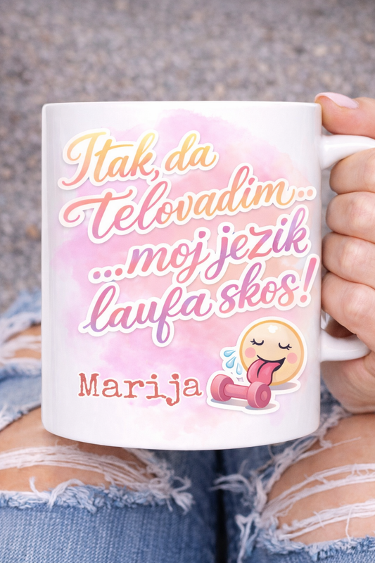 SKODELICA/FLAŠKA - Moj jezik - smešno darilo - modrost