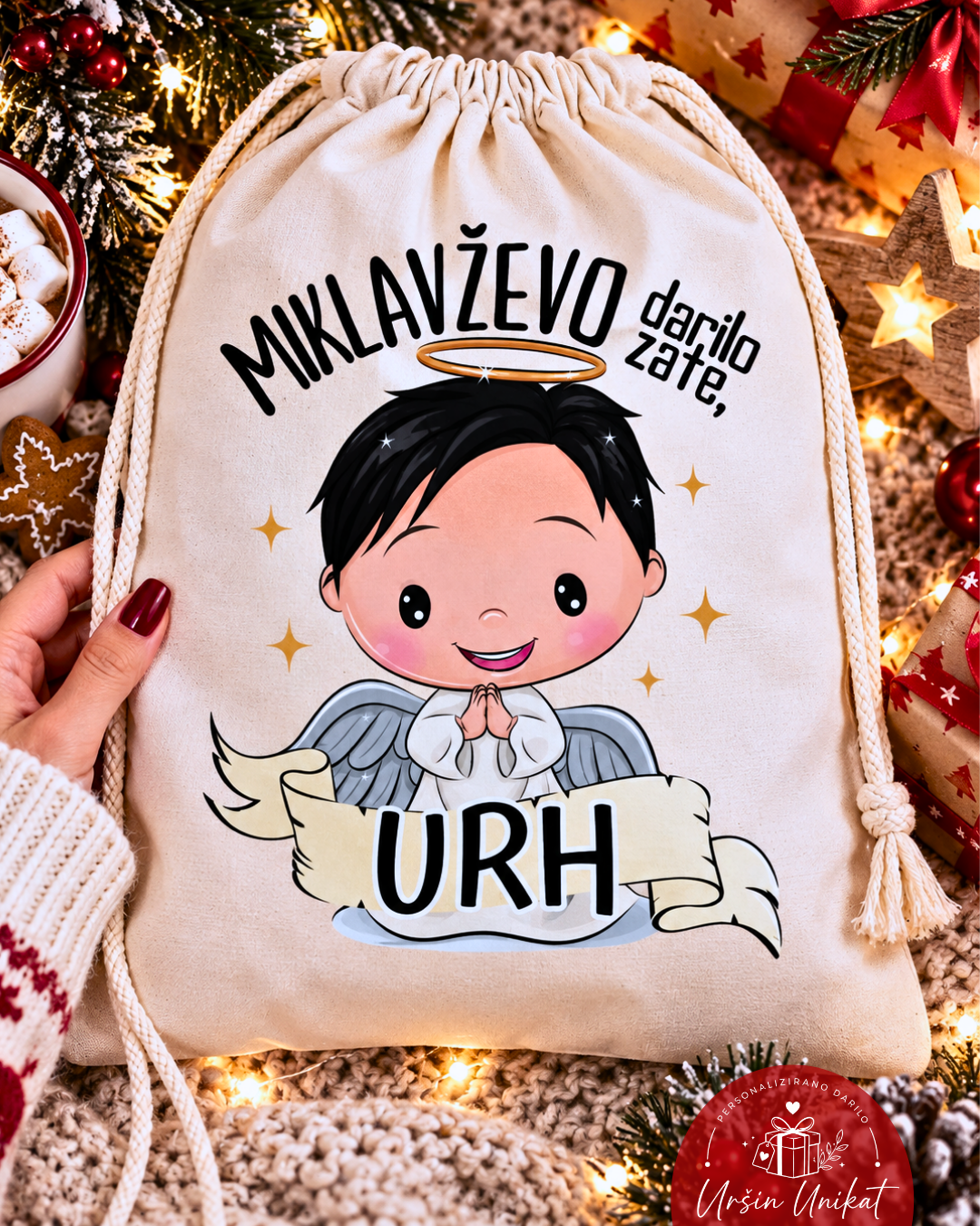 VREČA -  MIKLAVŽEVA VREČA - personalizirano darilo za Miklavža