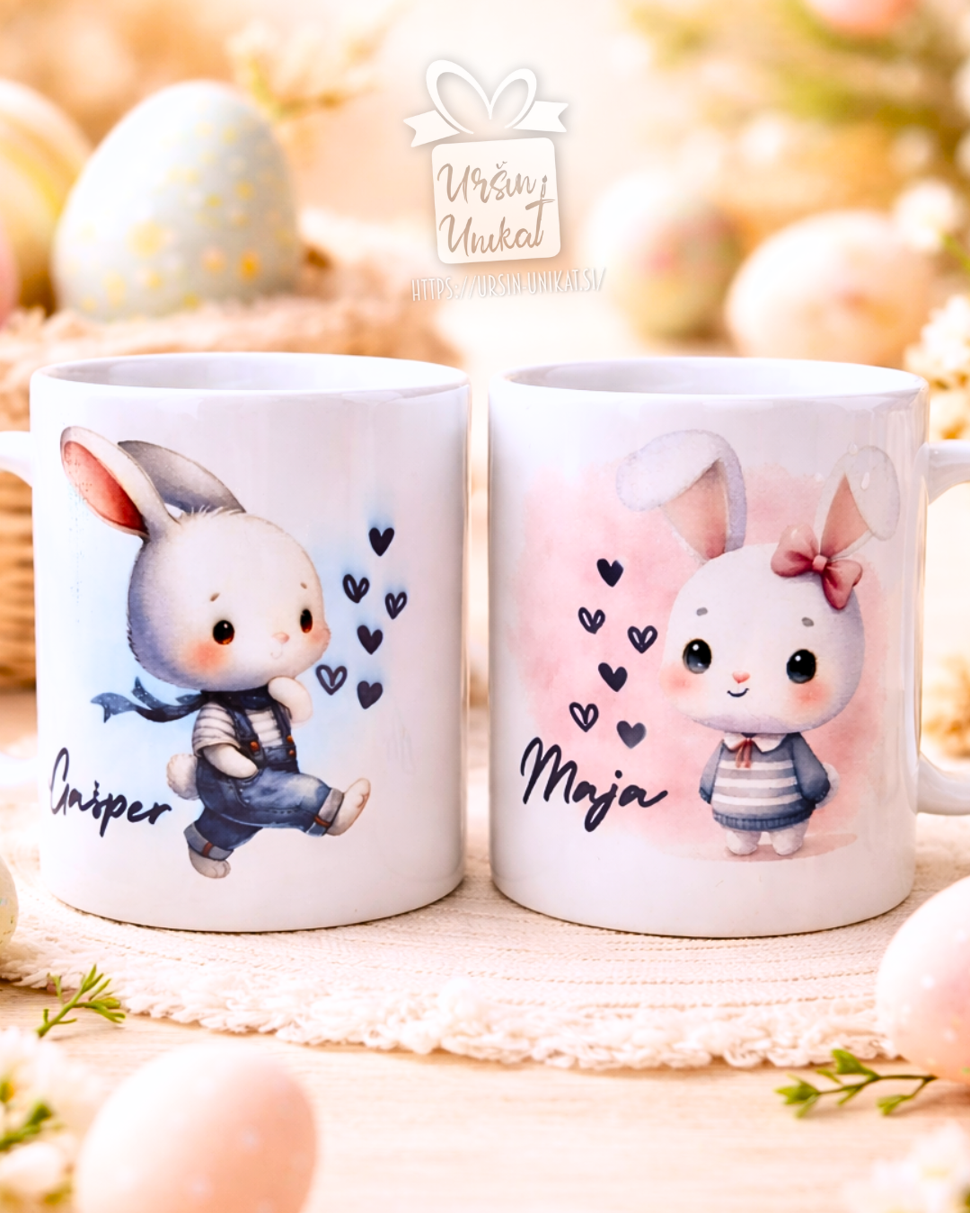 KOMPLET dveh skodelic - NAZIVA PO ŽELJI -  Velika Noč