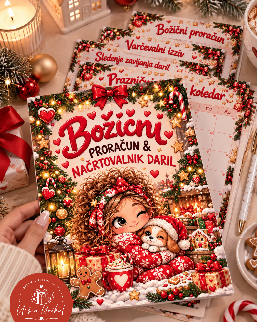 Čarobni Božični planer, načrtovalnik - christmas budget in darila - PDF ali print