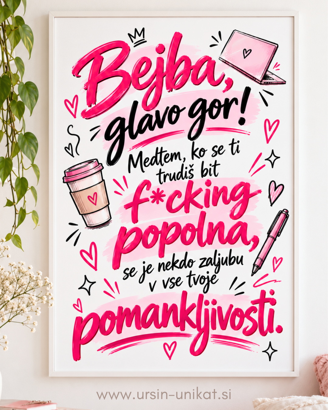 Stenska grafika “Bejba, glavo gor!” - Popolna