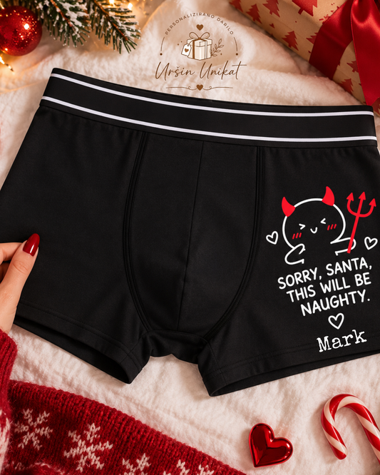SPODNJE HLAČE - Buddy - Santa; naughty - smešno Božično darilo