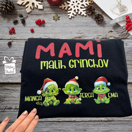 Bombažna majica - GRINCHI - naziv po želji - BOŽIČNO DARILO