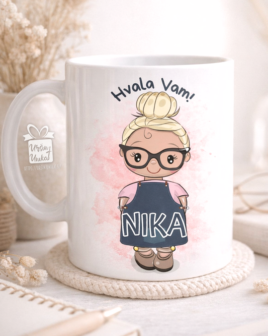 DARILO ZA VZGOJITELJICO -  SKODELICA - več možnosti