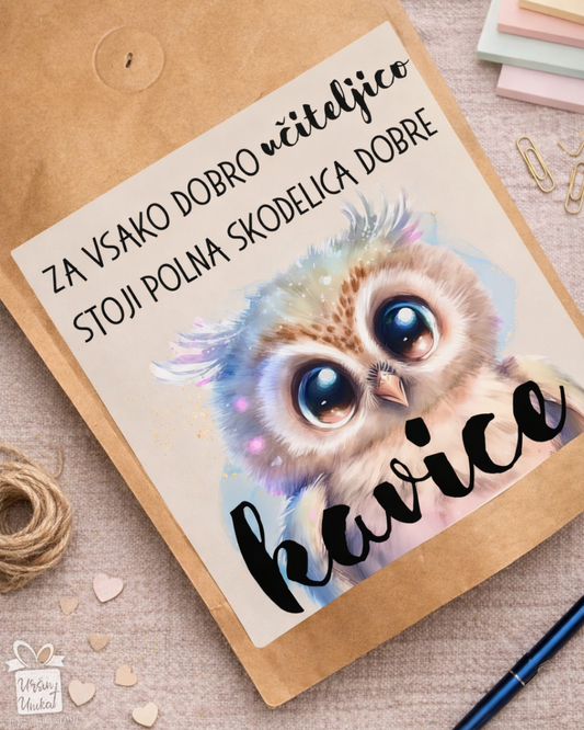 Kava “sovica” z nazivom po želji
