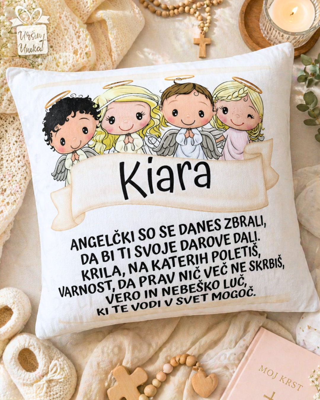 DARILO ZA SVETI KRST: Angelčki - avtorski verz - personalizirano darilo