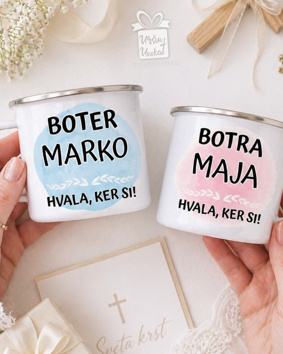 Keramična ali emajlirana skodelica - ZAHVALA BOTRU - ZAHVALA BOTRI