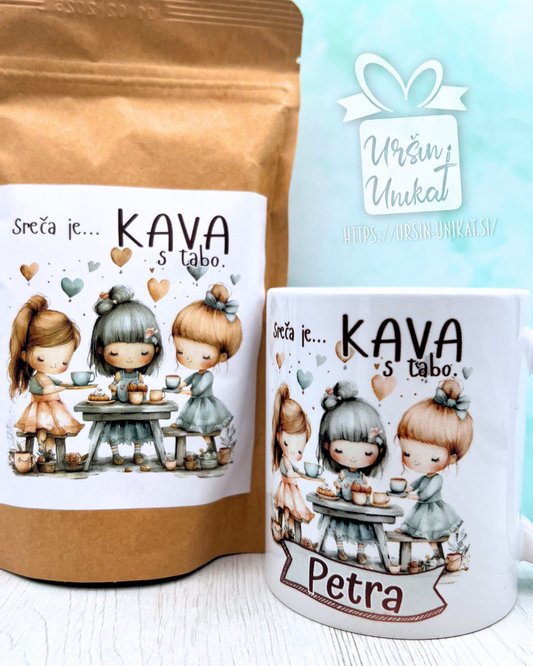 KOMPLET KAVA+SKODELICA darilo za prijateljico