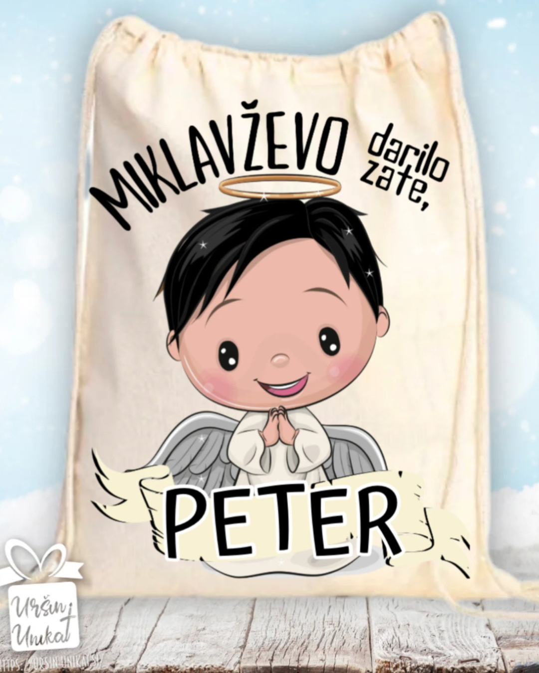 VREČA -  MIKLAVŽEVA VREČA - personalizirano darilo za Miklavža