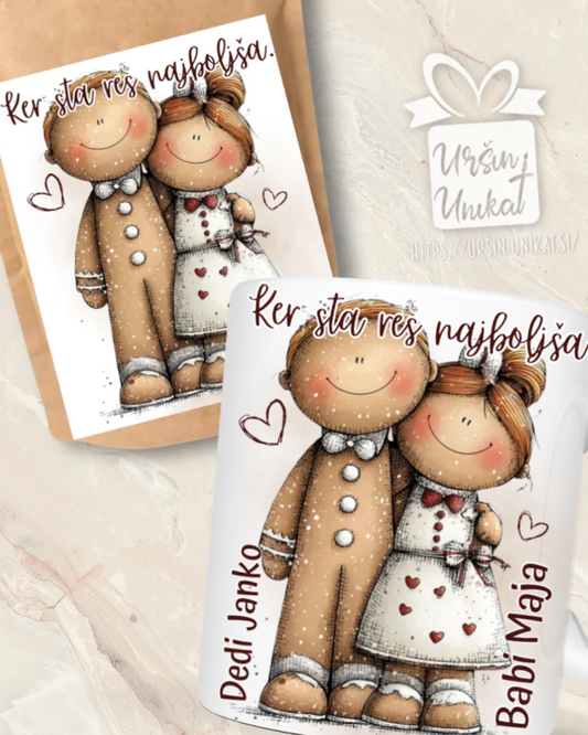 Darilni komplet: “Ker sta res najboljša” - Božično darilo (kava + skodelica)