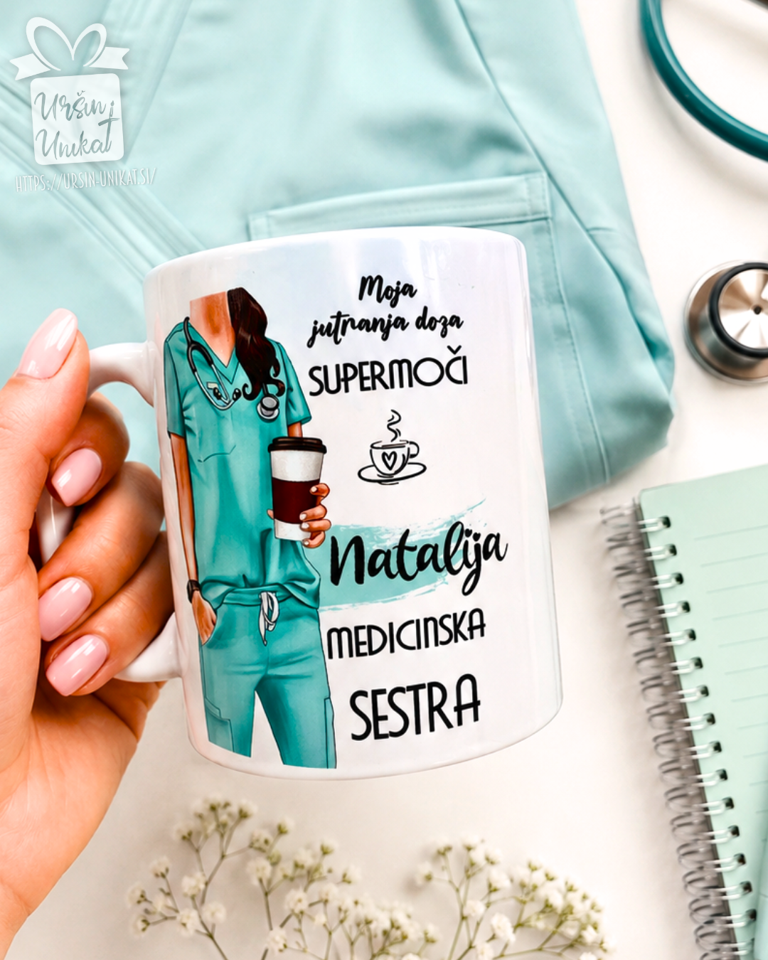 Keramična  skodelica "MEDICINSKA SESTRA"