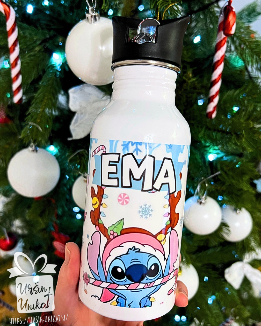 JEKLENA STEKLENIČKA OZ FLAŠKA - Božični STICH - žverca - oglej si več možnosti
