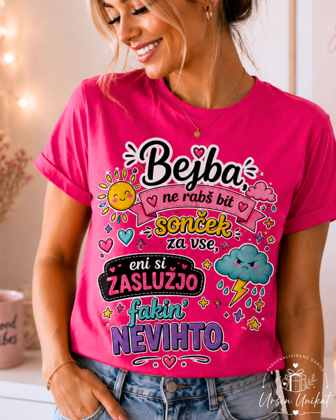 Majica ali hoodie - “Bejba, glavo gor” - nevihta