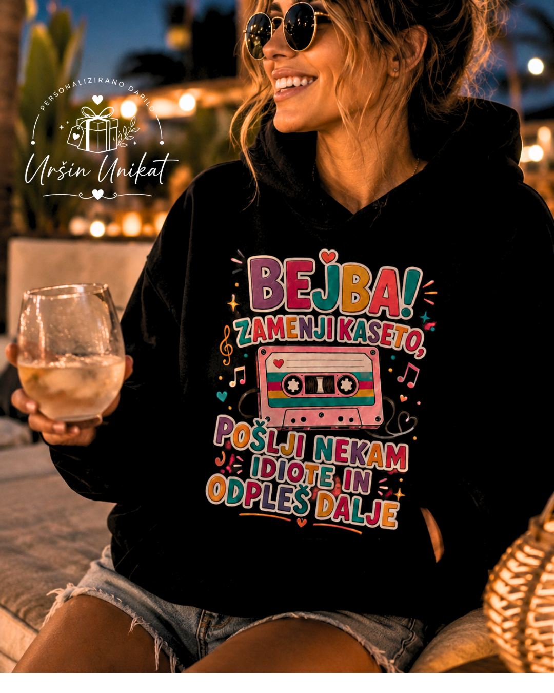 Majica ali hoodie - “Bejba, zamenji kaseto” Darilo zase ali za prijateljico
