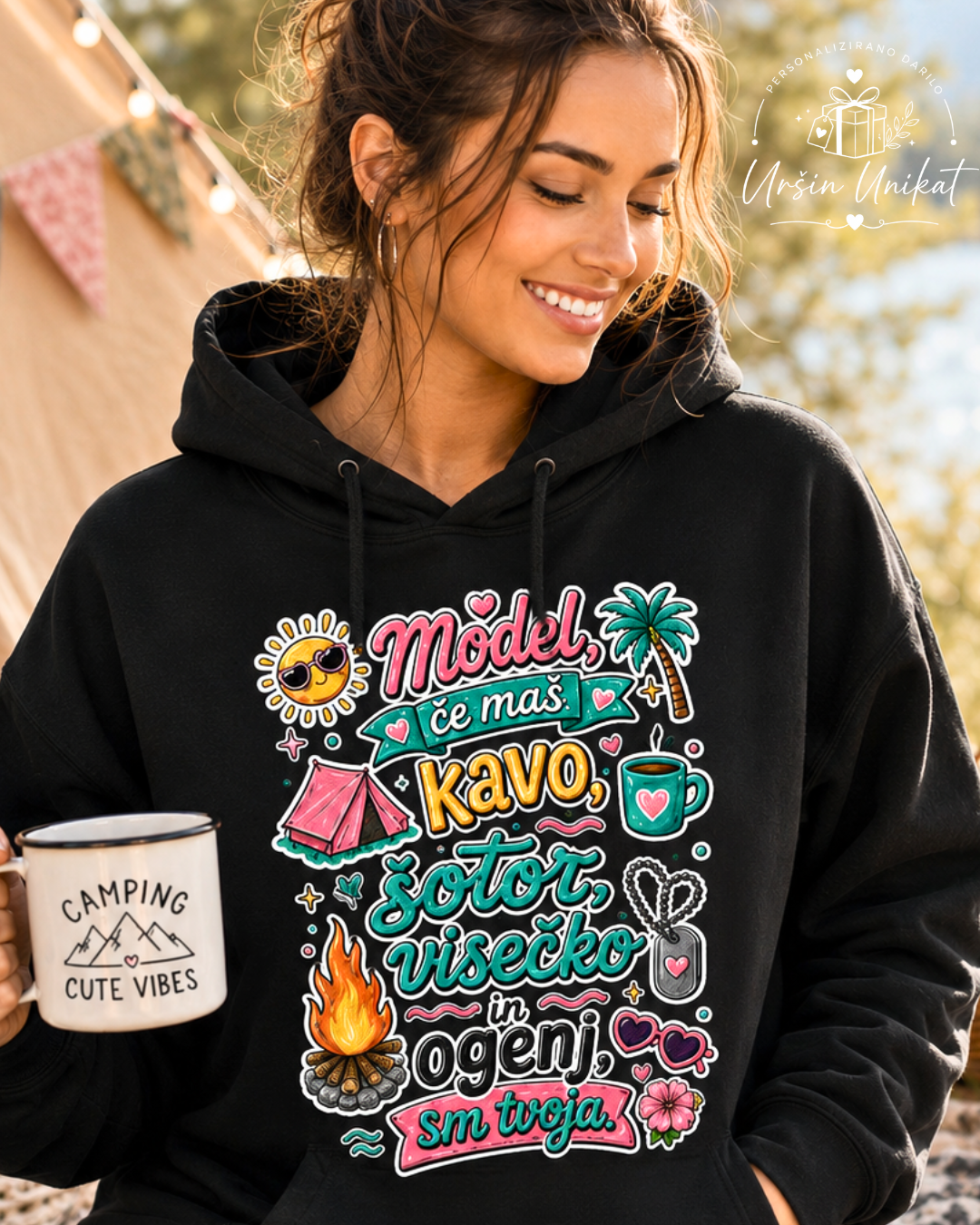 Majica ali hoodie - “Model - tvoja” - camp -kamp