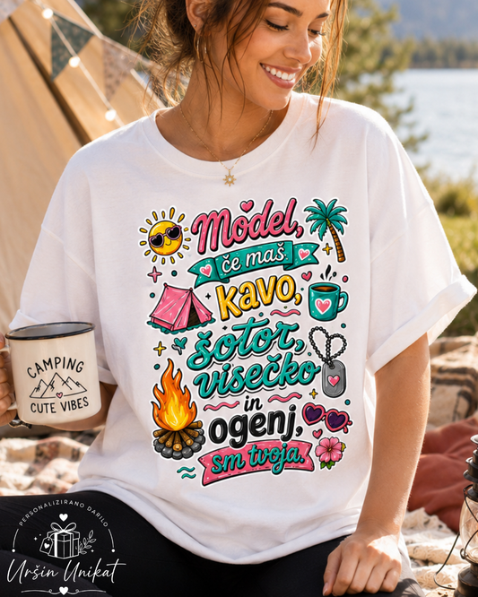 Majica ali hoodie - “Model - tvoja” - camp -kamp