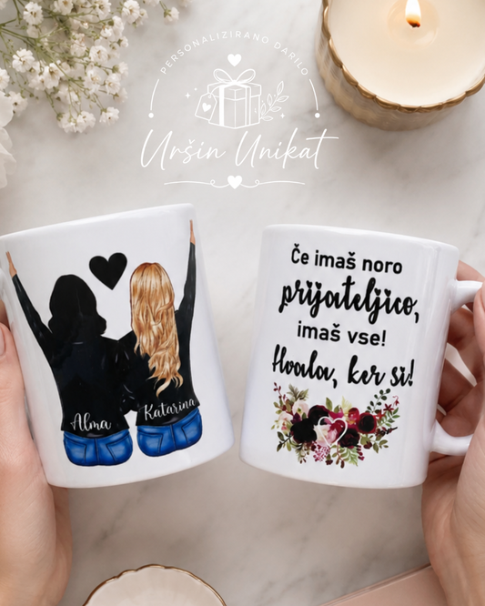 Skodelica "NORA PRIJATELJICA" - več možnosti