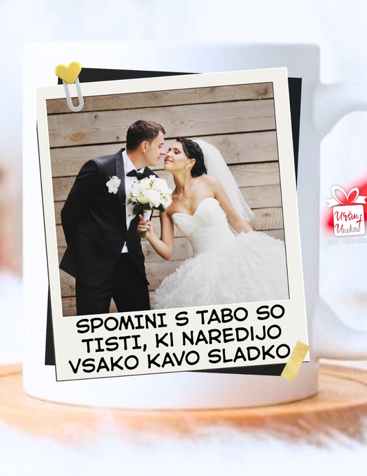 Keramična skodelica s fotografijo ”Spomini s tabo”