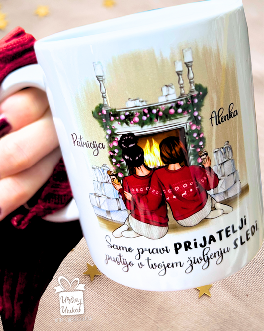 Keramična skodelica - Božično darilo za prijateljico - prijateljici