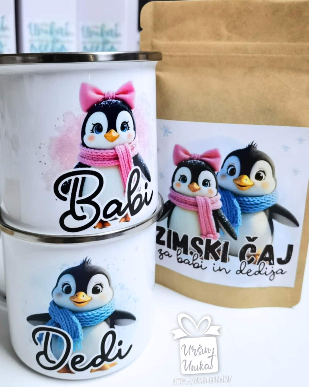 Božično darilo: KOMPLET babi + dedi + božični čaj
