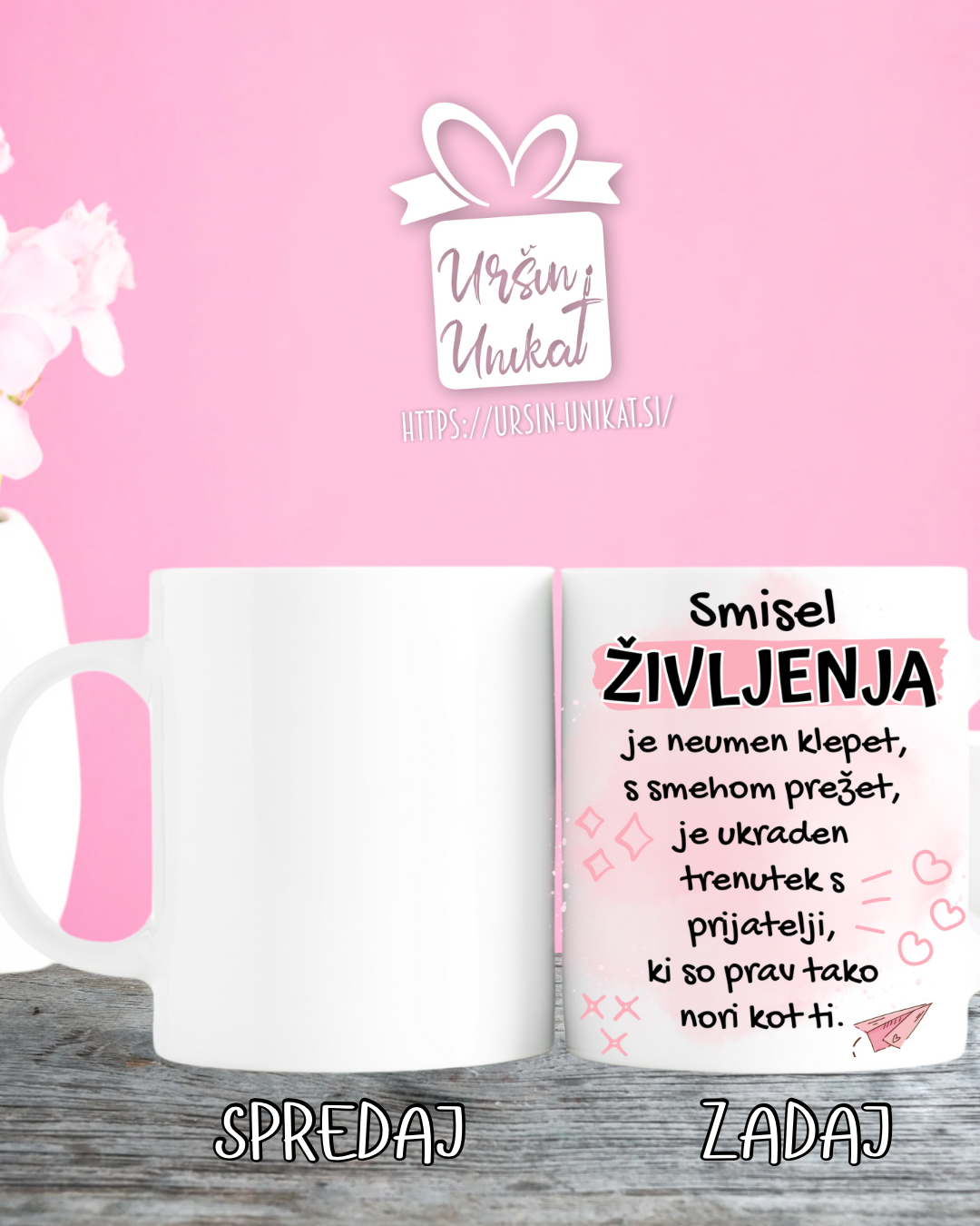 Skodelica  - DARILO ZA PRIJATELJICO - Hippie