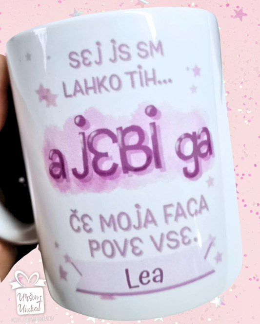 SKODELICA ali JEKLENA STEKLENIČKA OZ FLAŠKA - “A je*i ga” - modrost - smešno darilo