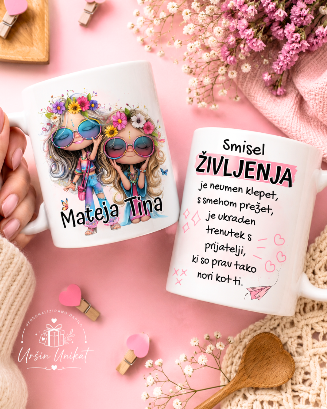 Skodelica  - DARILO ZA PRIJATELJICO - Hippie