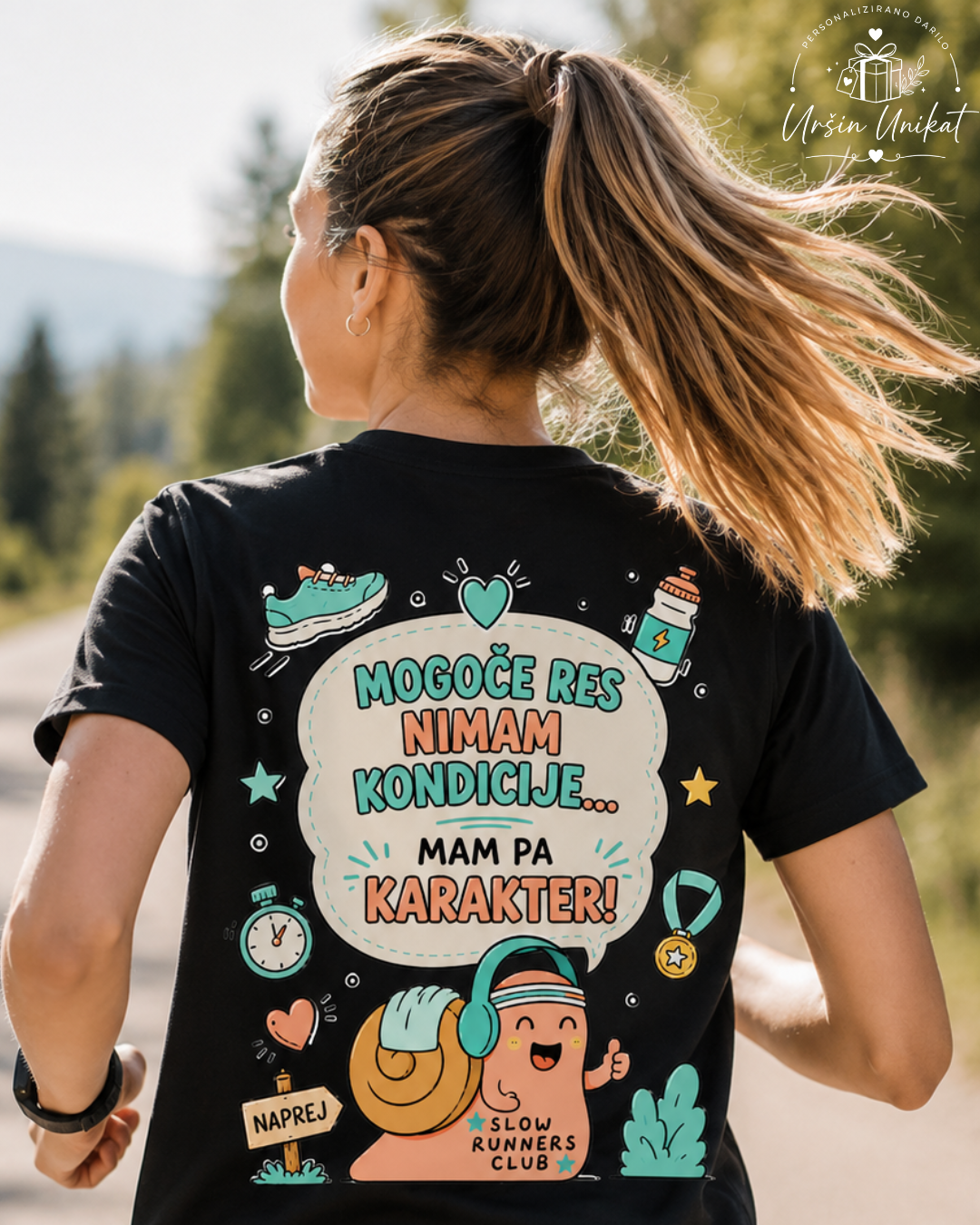 Majica ali hoodie - TEK - modrosti - tekač