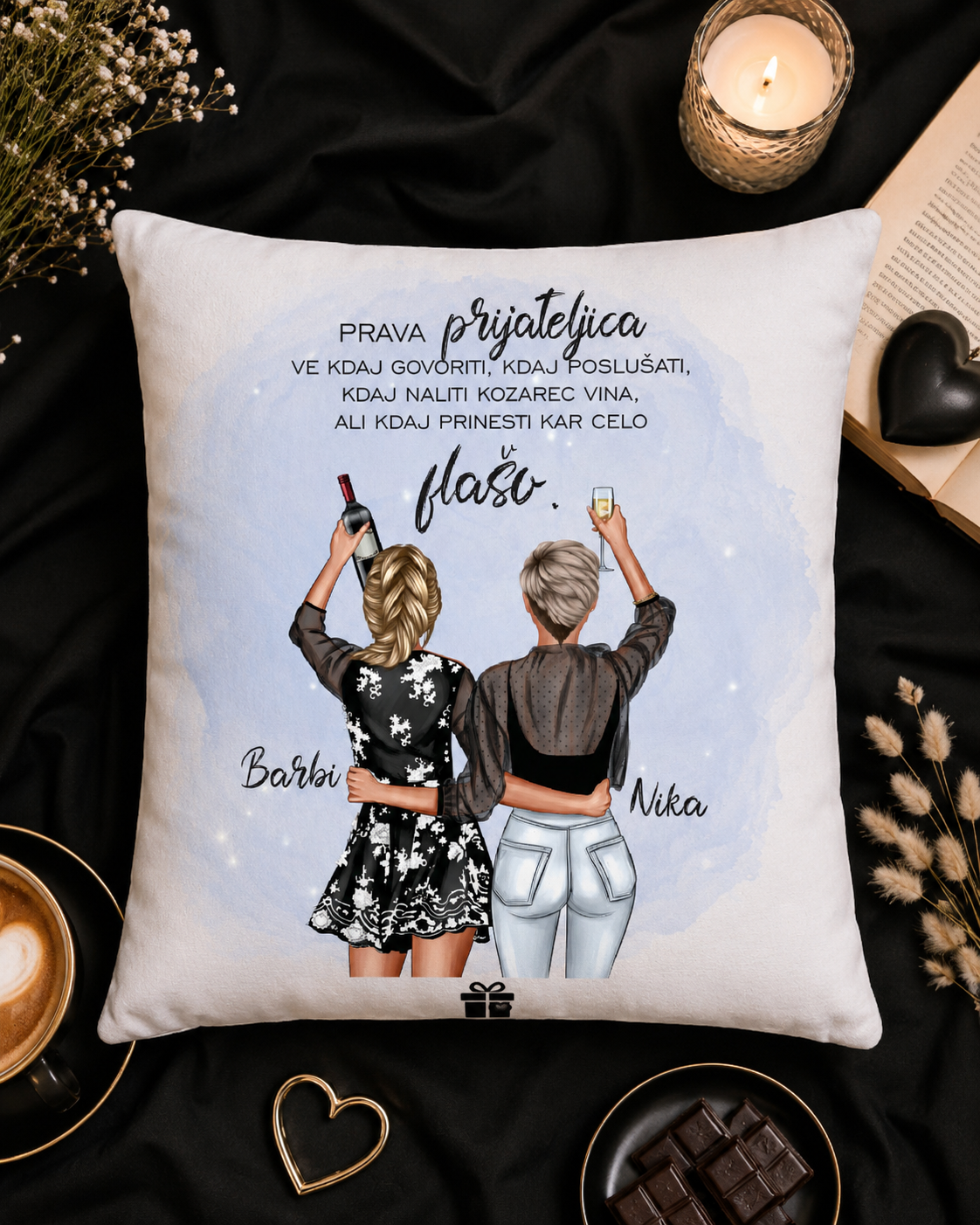 BLAZINA "Prijateljice - VINO" - več možnosti