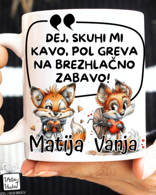 Skodelica/flaška - “Še ko mi ni nič jasno” smešno darilo za Valentinovo