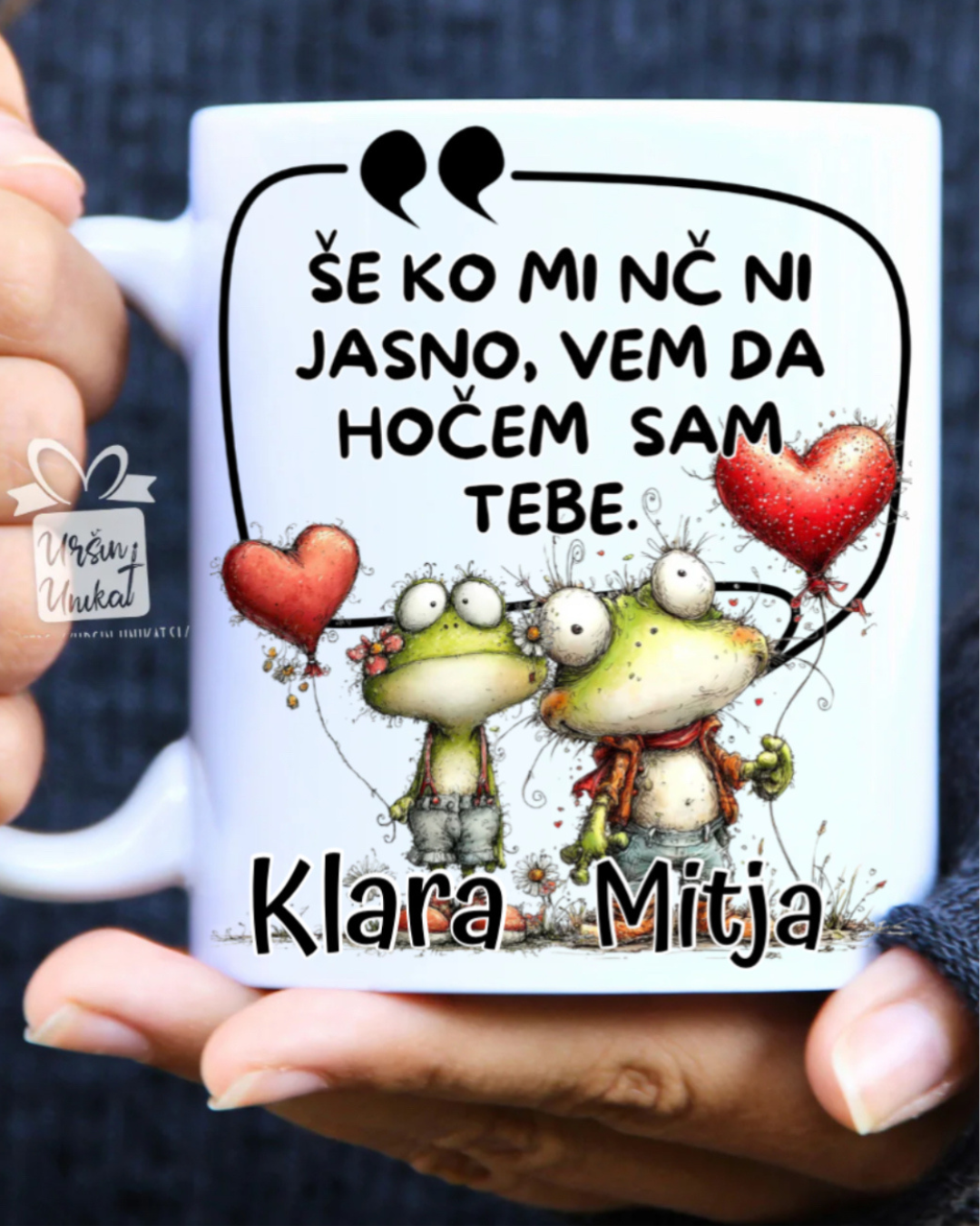 Skodelica/flaška - “Še ko mi ni nič jasno” smešno darilo za Valentinovo